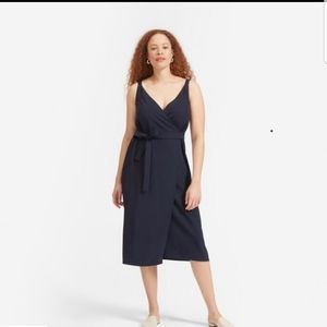 Everlane Wrap Dress Size 2 Navy/black